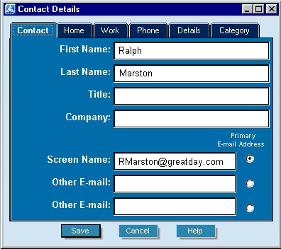 contact details