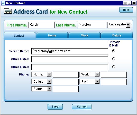 contact details